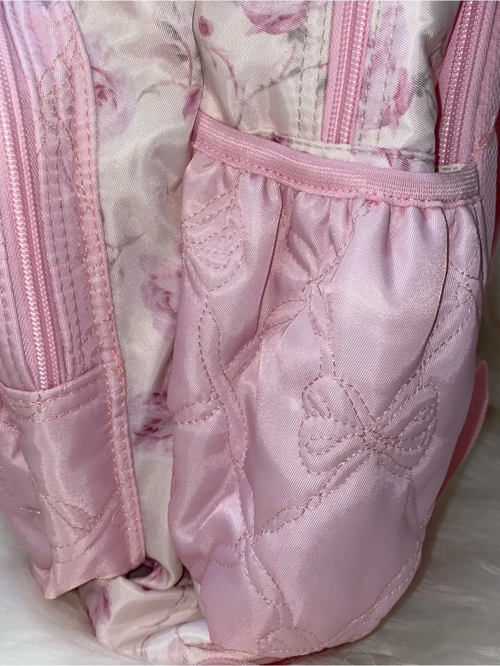 LoveShackFancy x Target - Yoobi Ribbon Rosa Backpack Sterling Dusk New